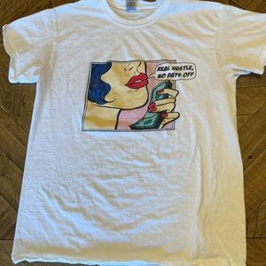 Women’s “Real Hustle No Days Off” Tee White